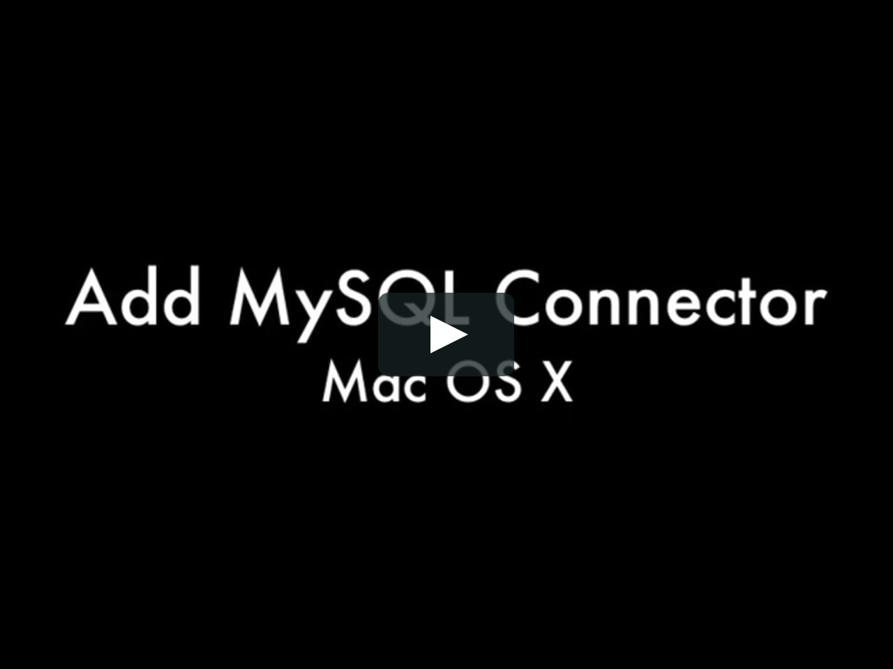 mysql for mac os x 10.10